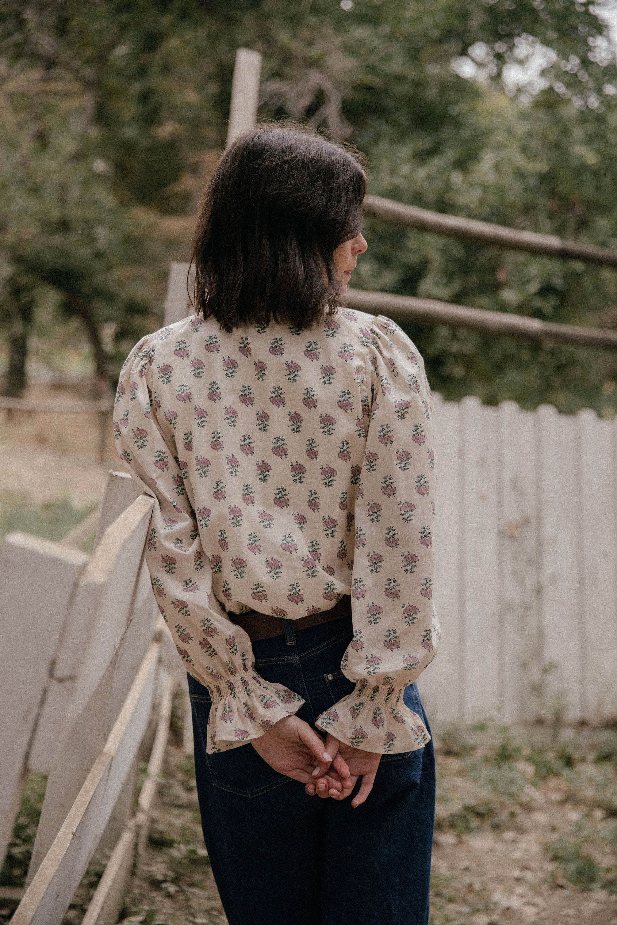 Blusa Malva Floreada