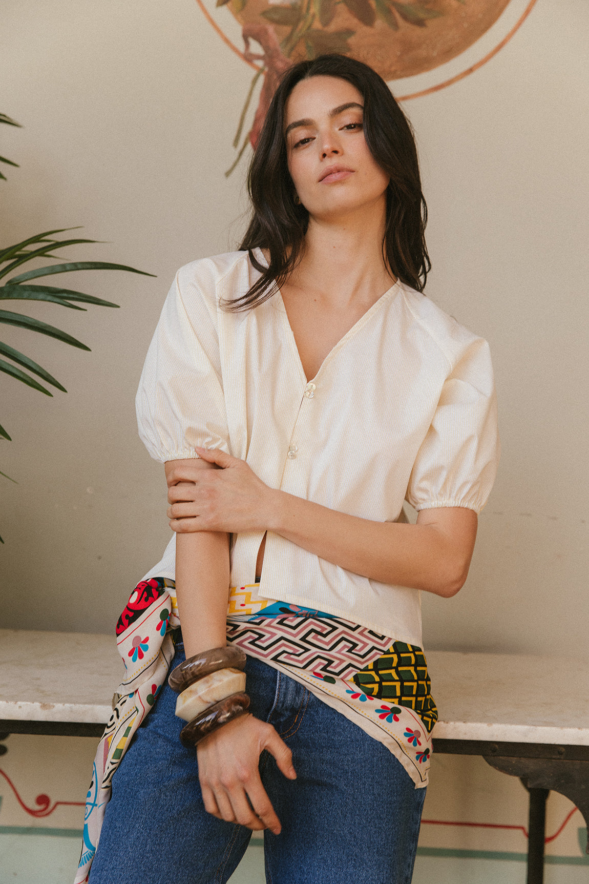 Blusa Ceibo amarilla PREVENTA