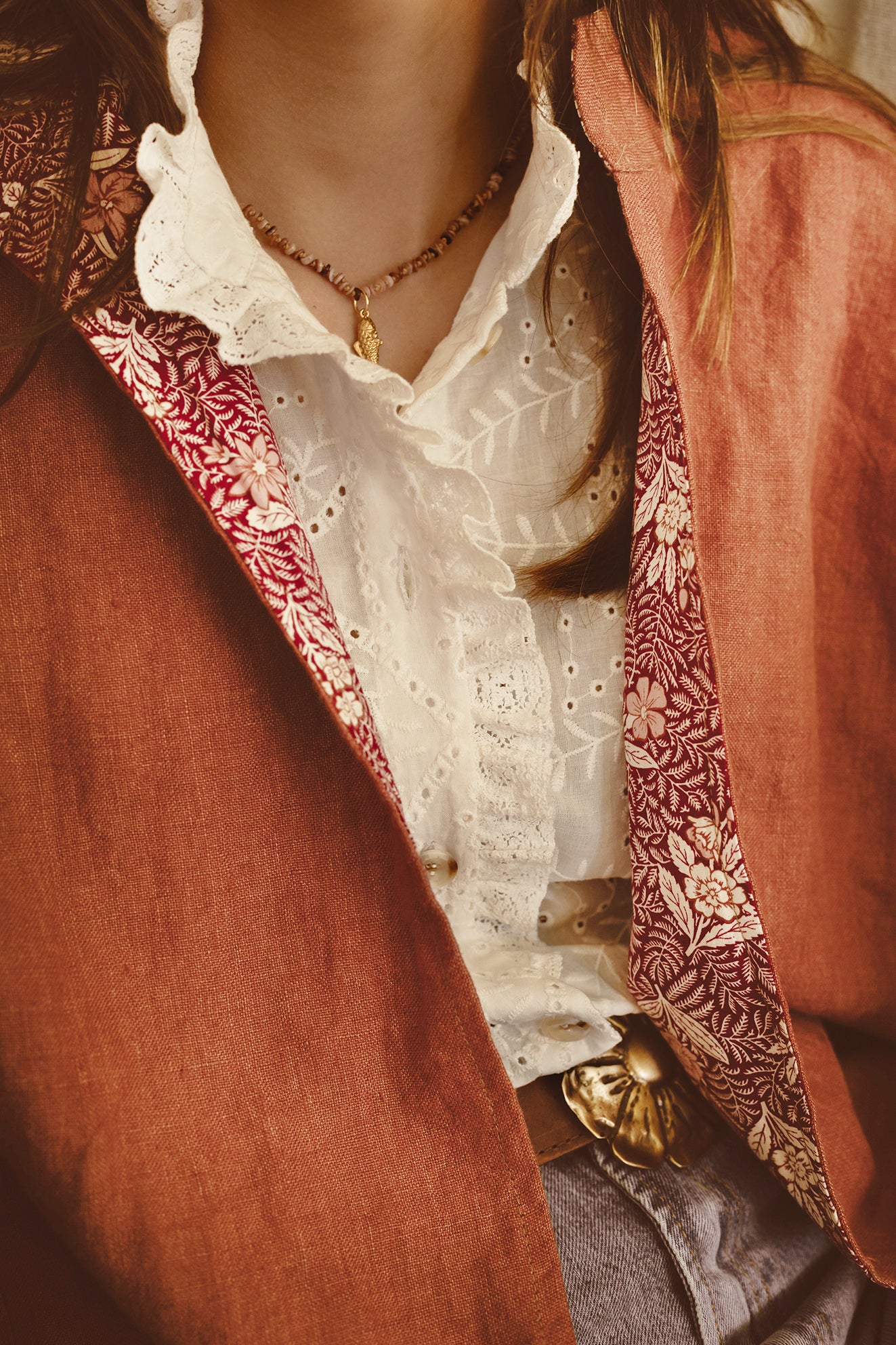 Chaqueta Ribeira Terracota