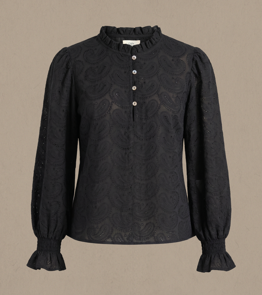 Blusa Malva Negra Broderie