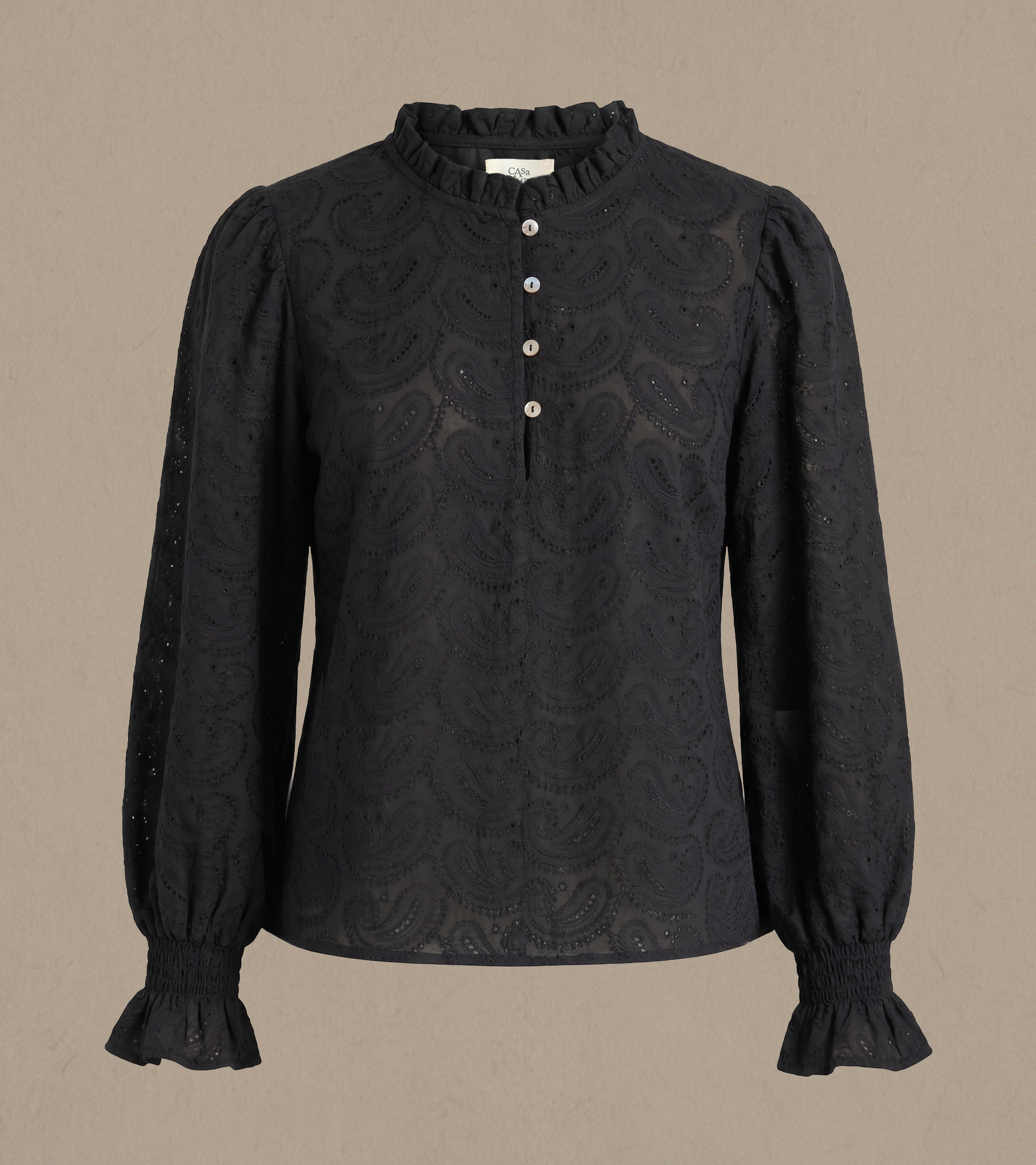 Blusa Malva Negra Broderie