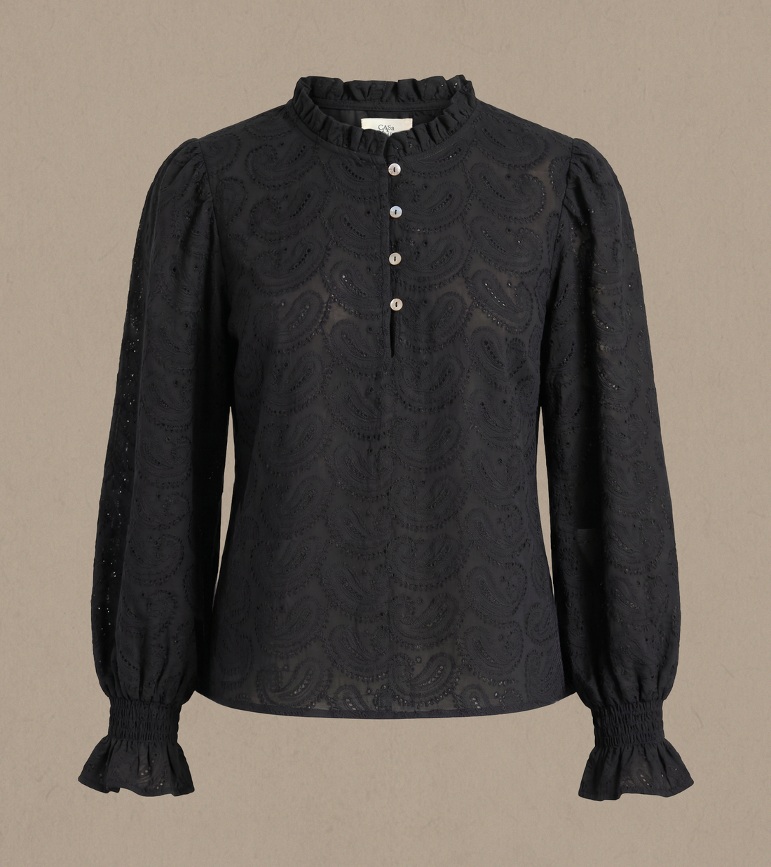 Blusa Malva Negra Broderie