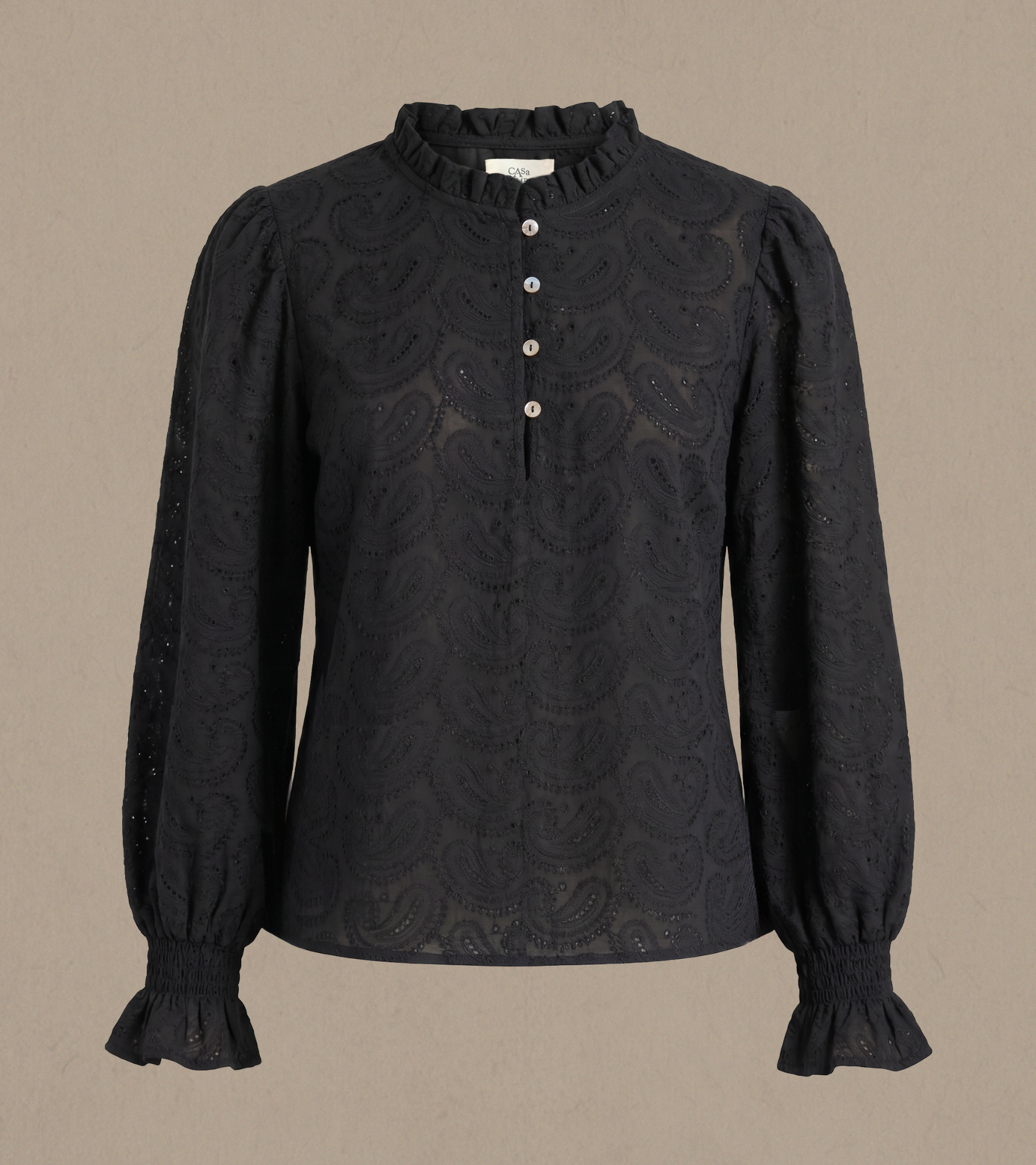 Blusa Malva Negra Broderie