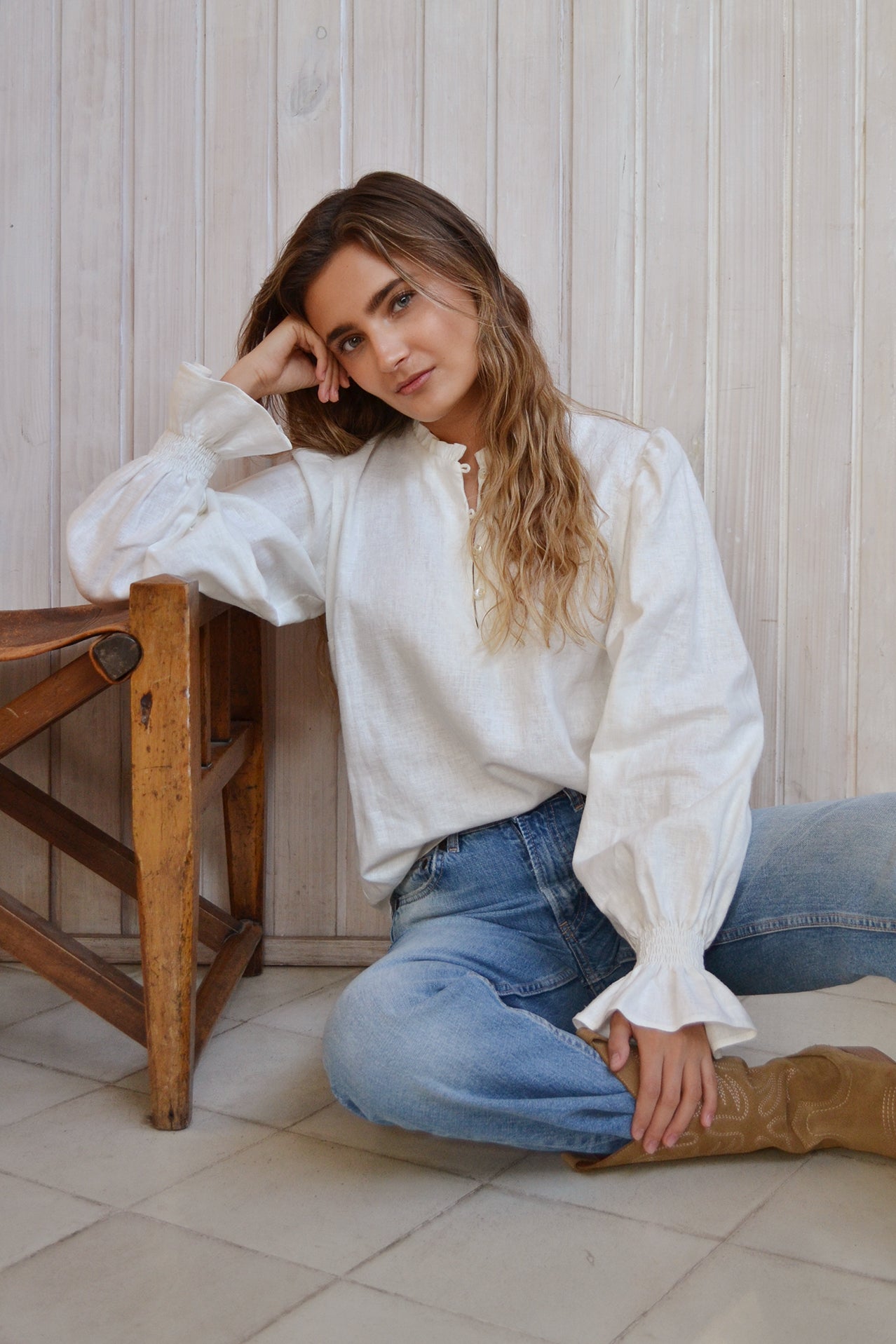 Blusa Malva Blanca