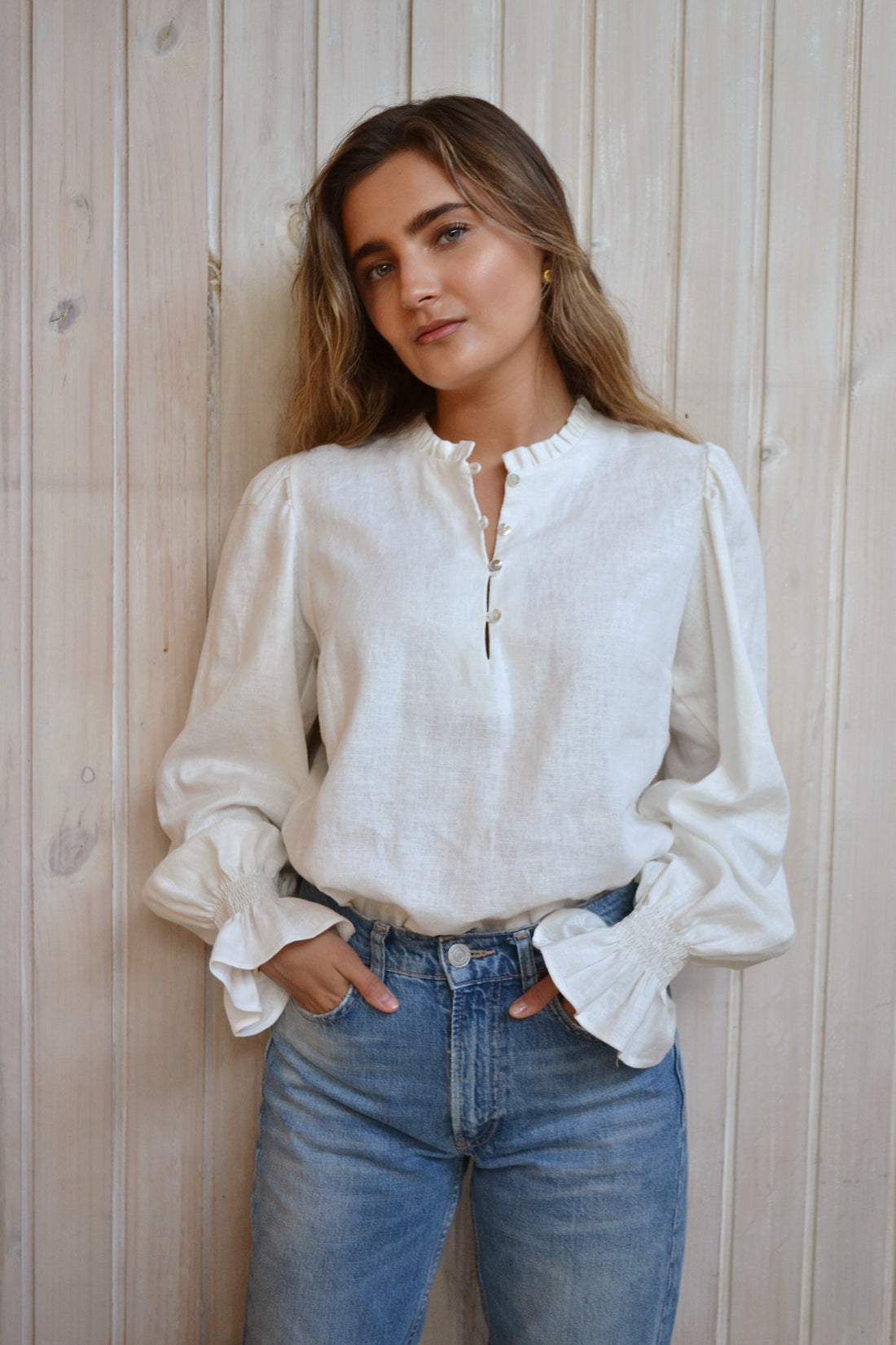 Blusa Malva Blanca