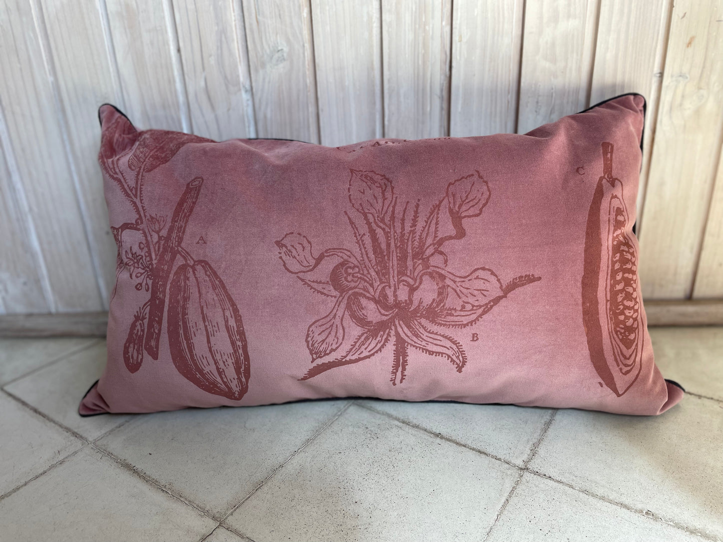 Cojín terciopelo Rosa Viejo Cacao 70x40