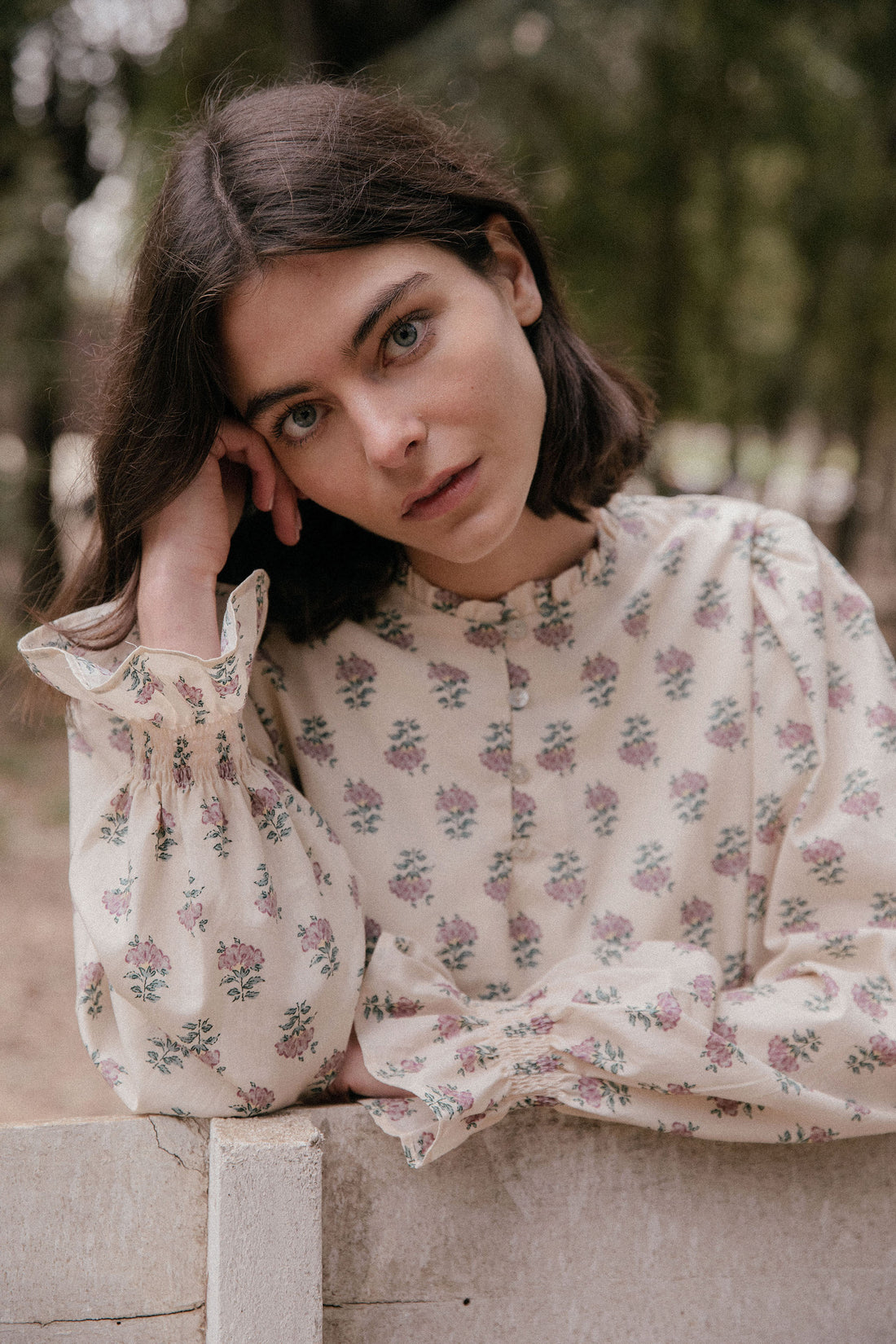 Blusa Malva Floreada