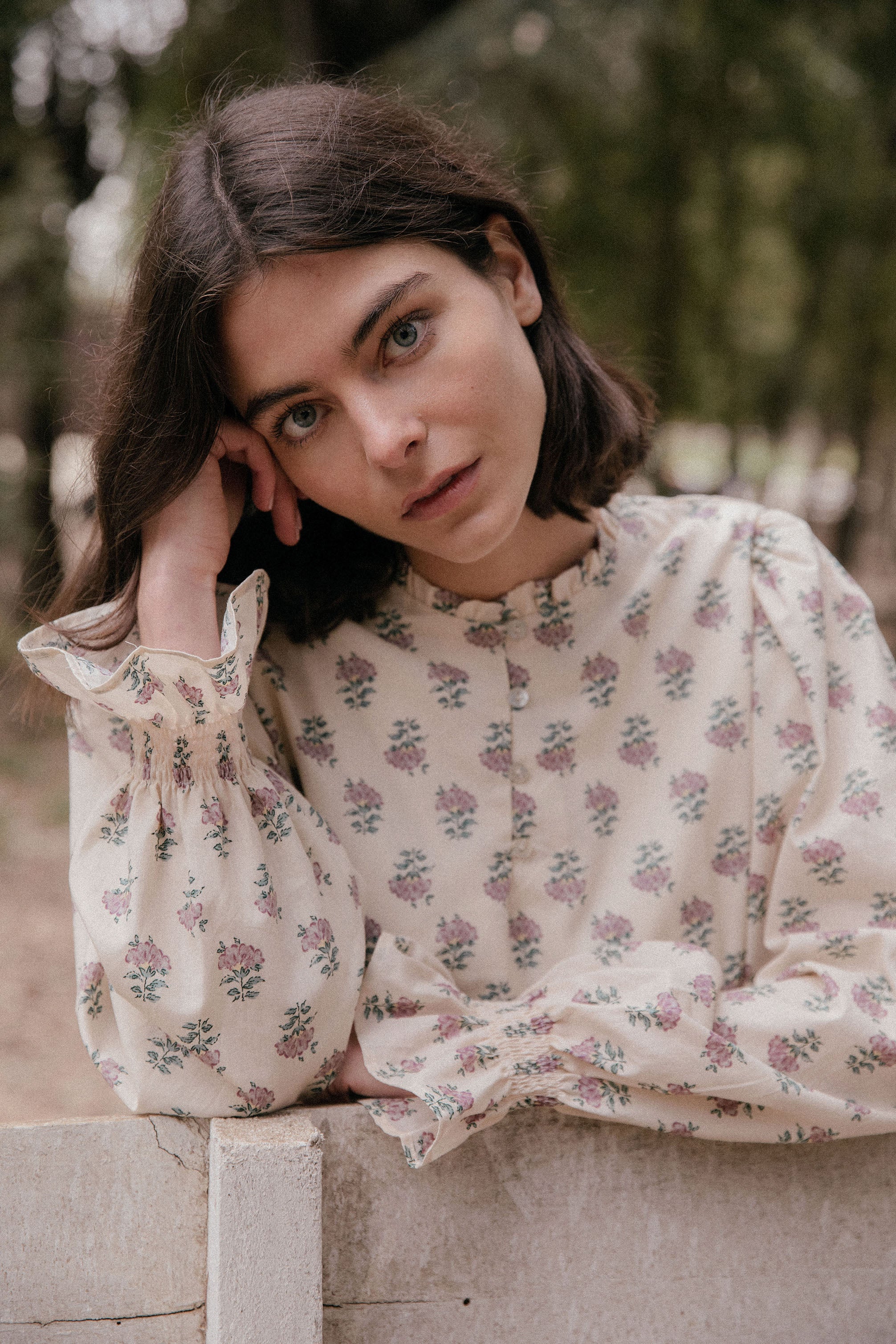 Blusa Malva Floreada