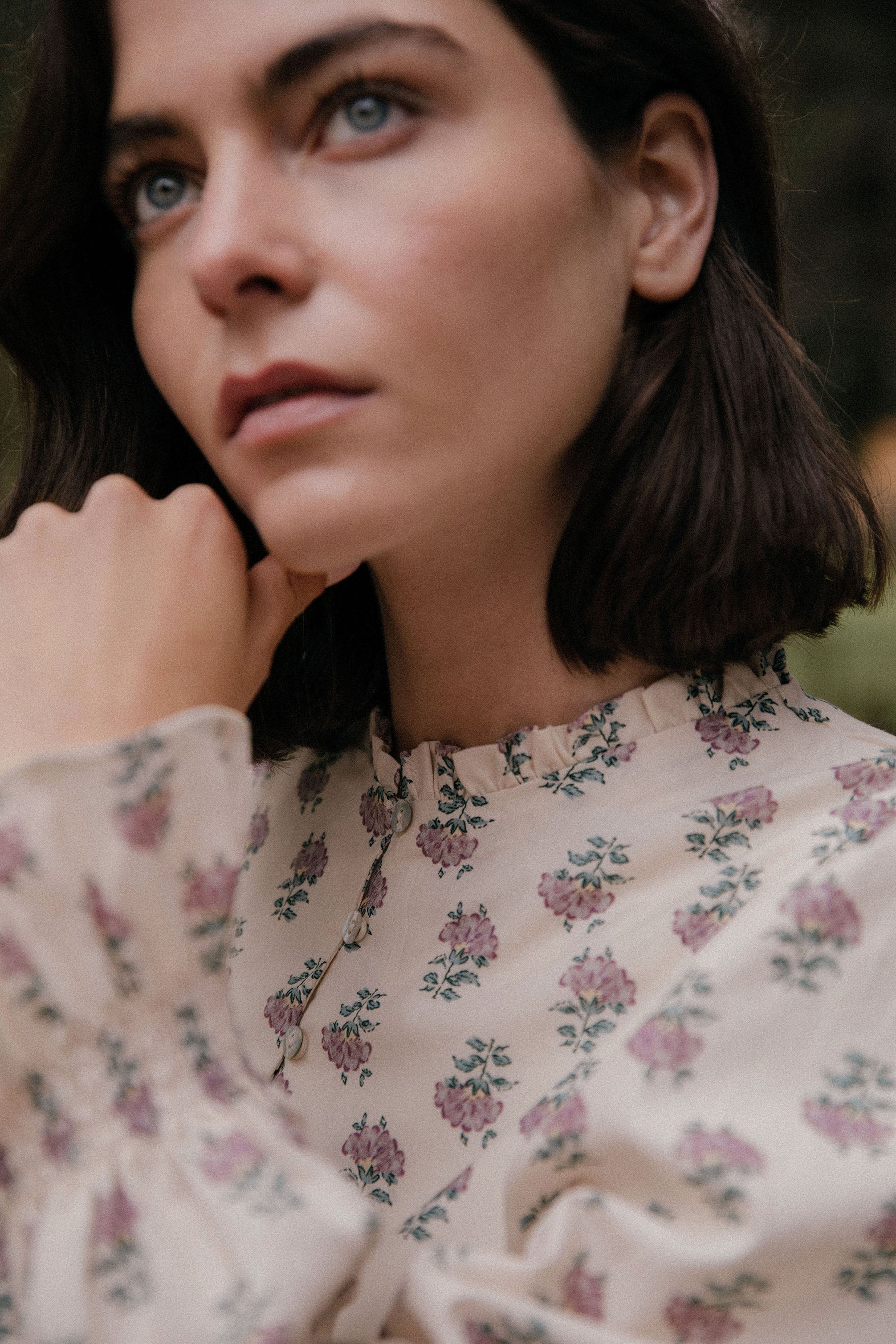 Blusa Malva Floreada