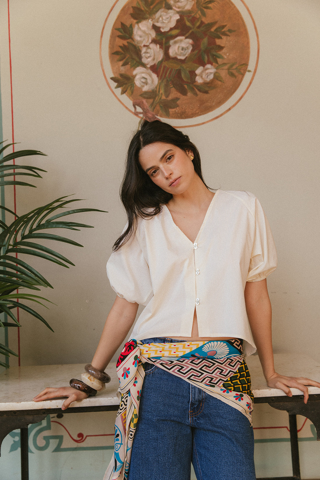 Blusa Ceibo amarilla PREVENTA