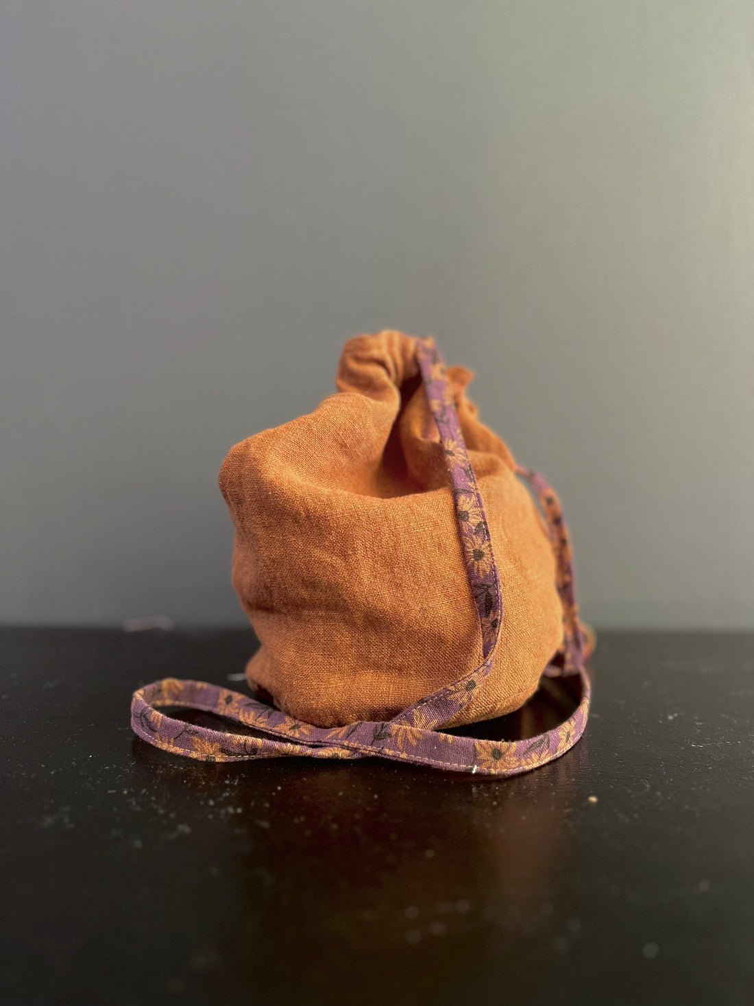 Cartera Lino Caramelo