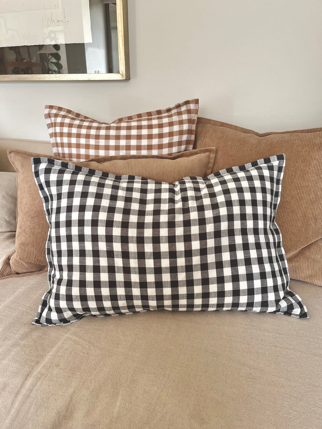 Funda Vichy Negro 60x40