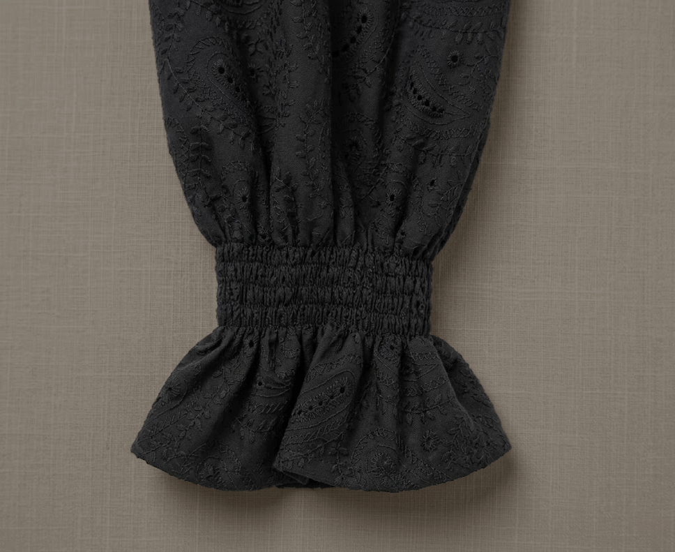 Blusa Malva Negra Broderie