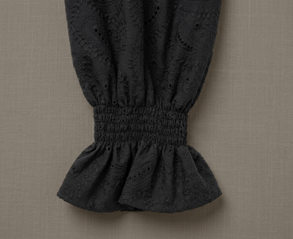 Blusa Malva Negra Broderie