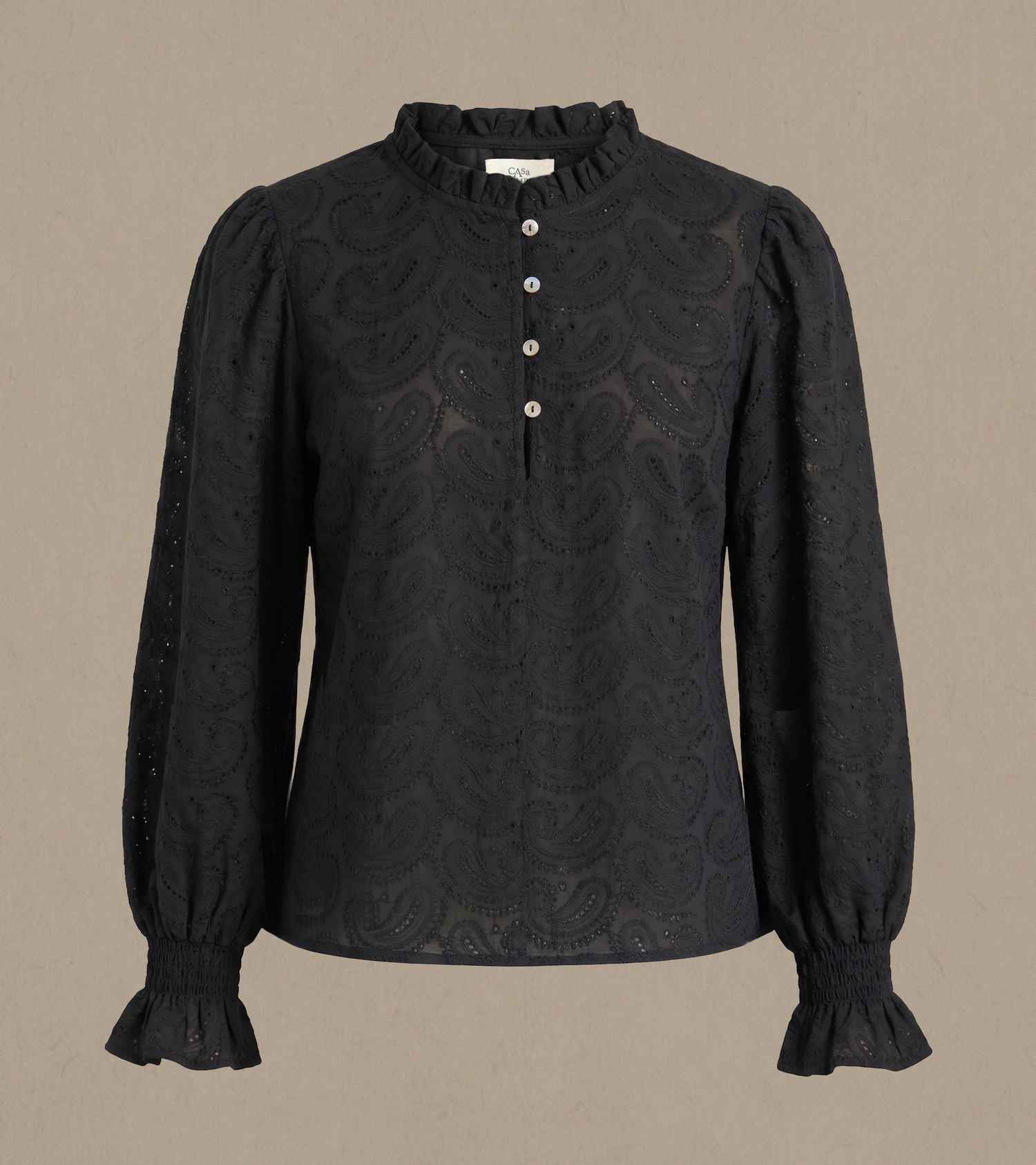 Blusa Malva Negra Broderie
