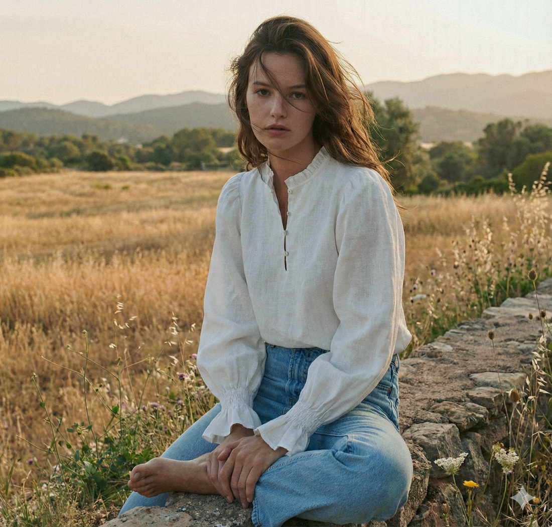 Blusa Malva Blanca