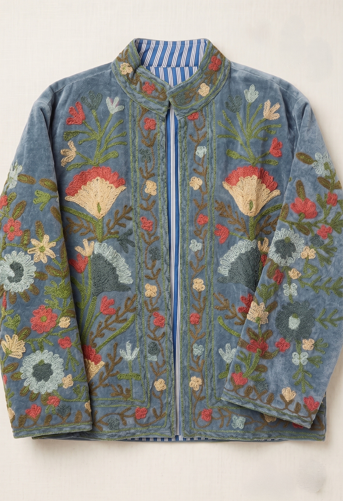 Chaqueta terciopelo Siena azul