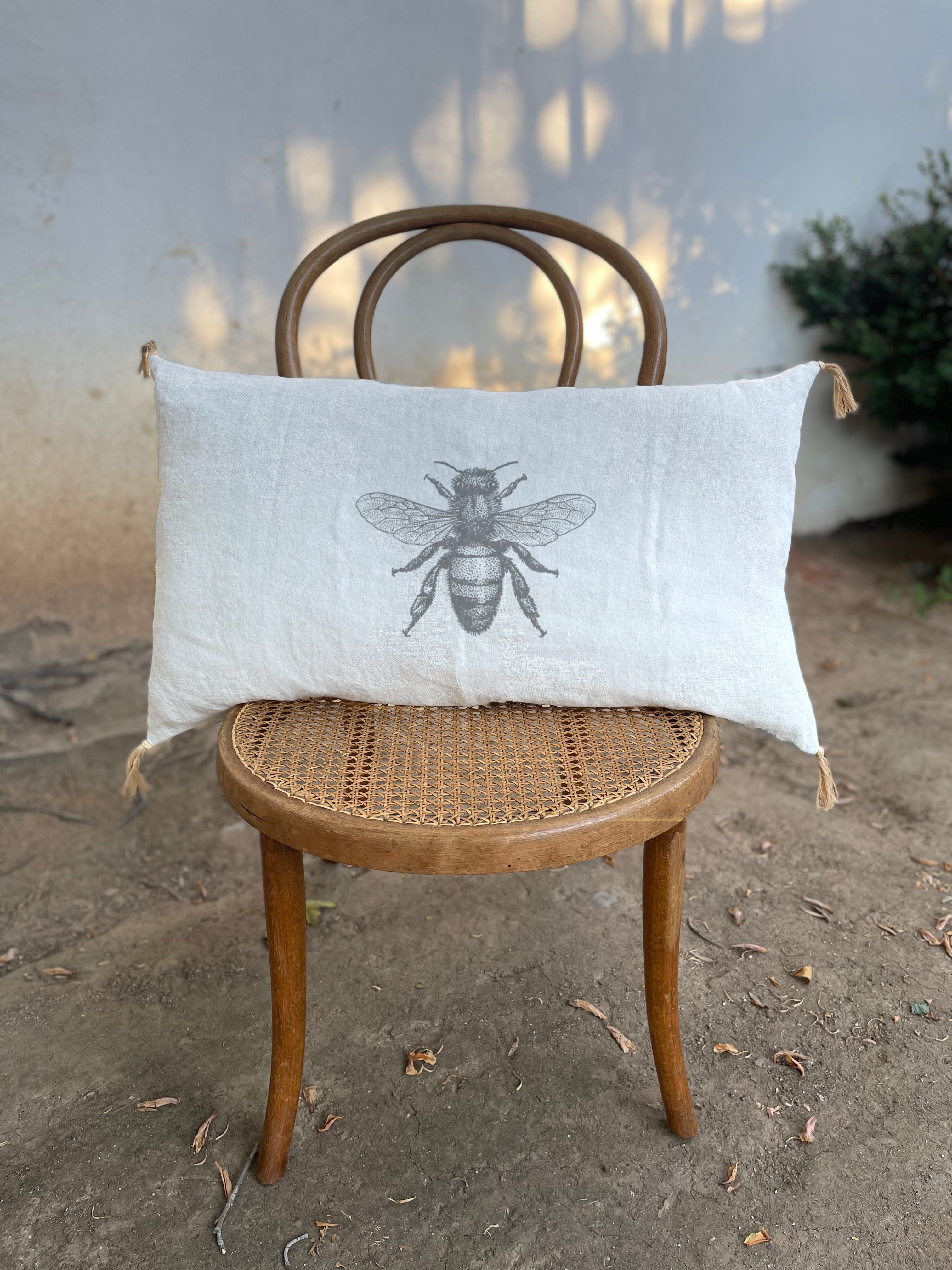 Funda de Lino Abeja Blanco