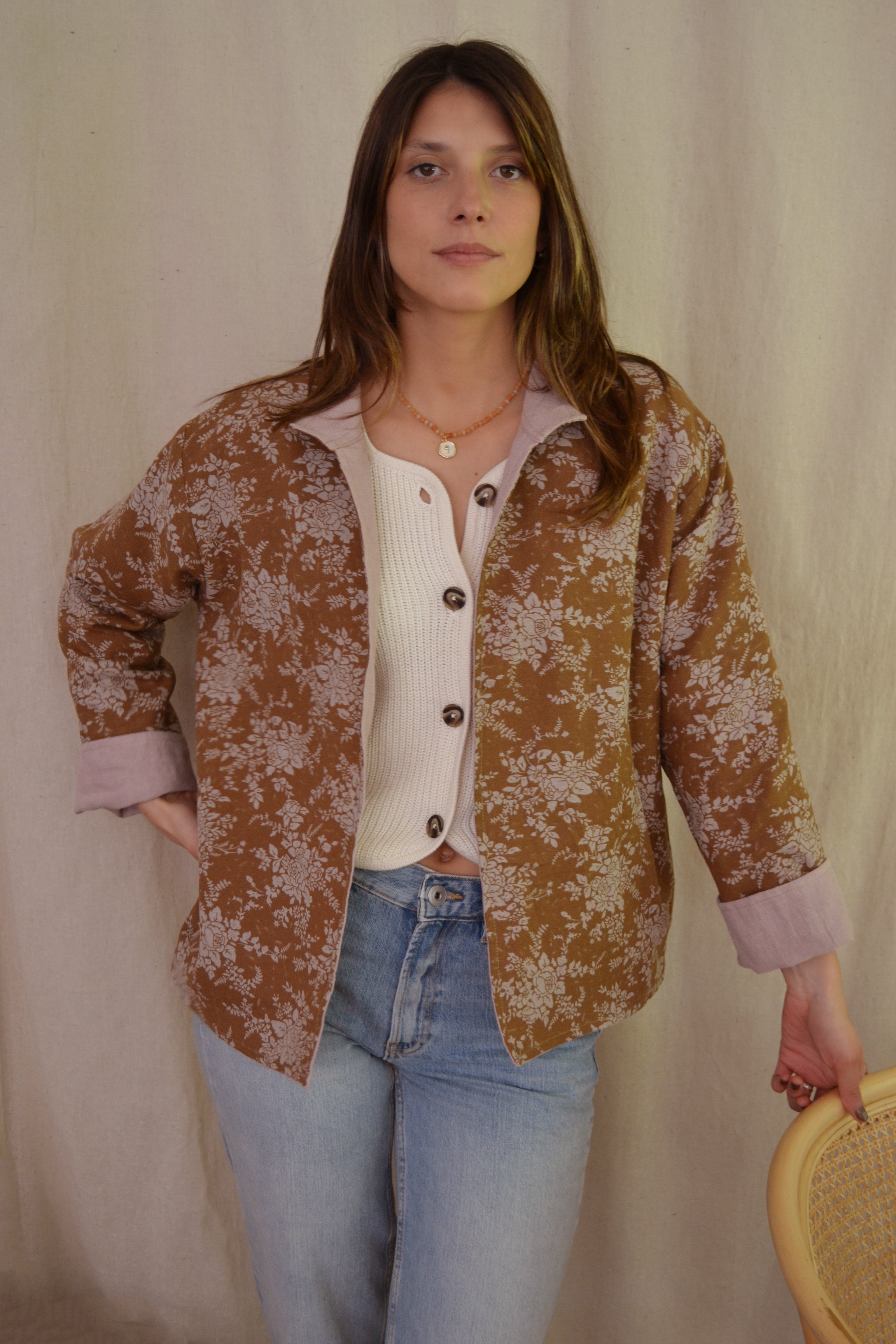 Chaqueta Ribeira Rosada