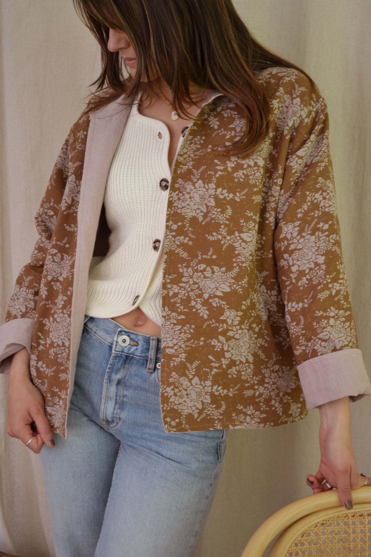 Chaqueta Ribeira Rosada