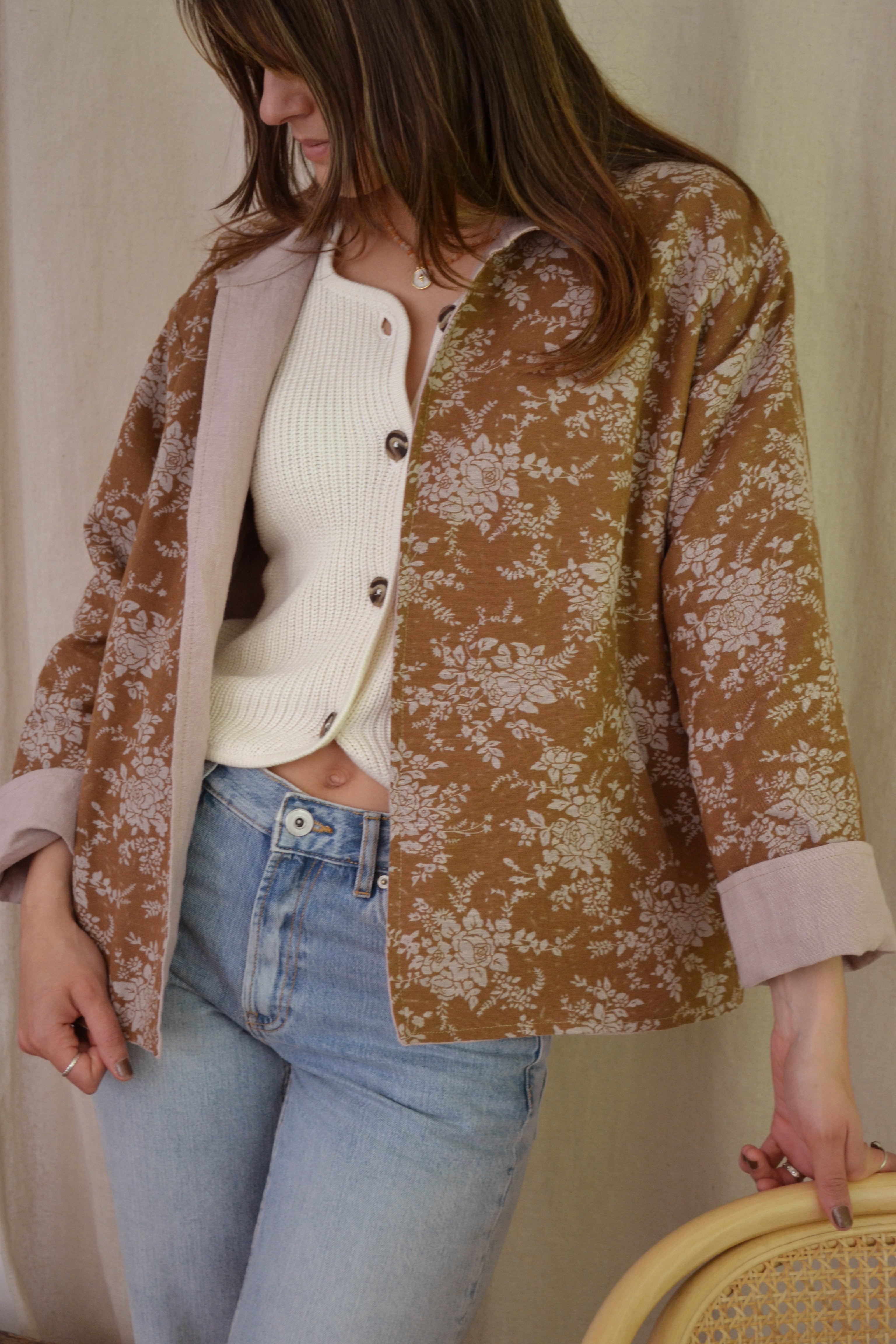 Chaqueta Ribeira Rosada