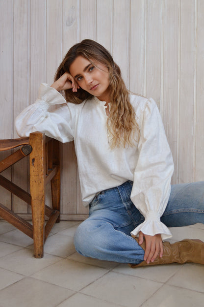 Blusa Malva Blanca