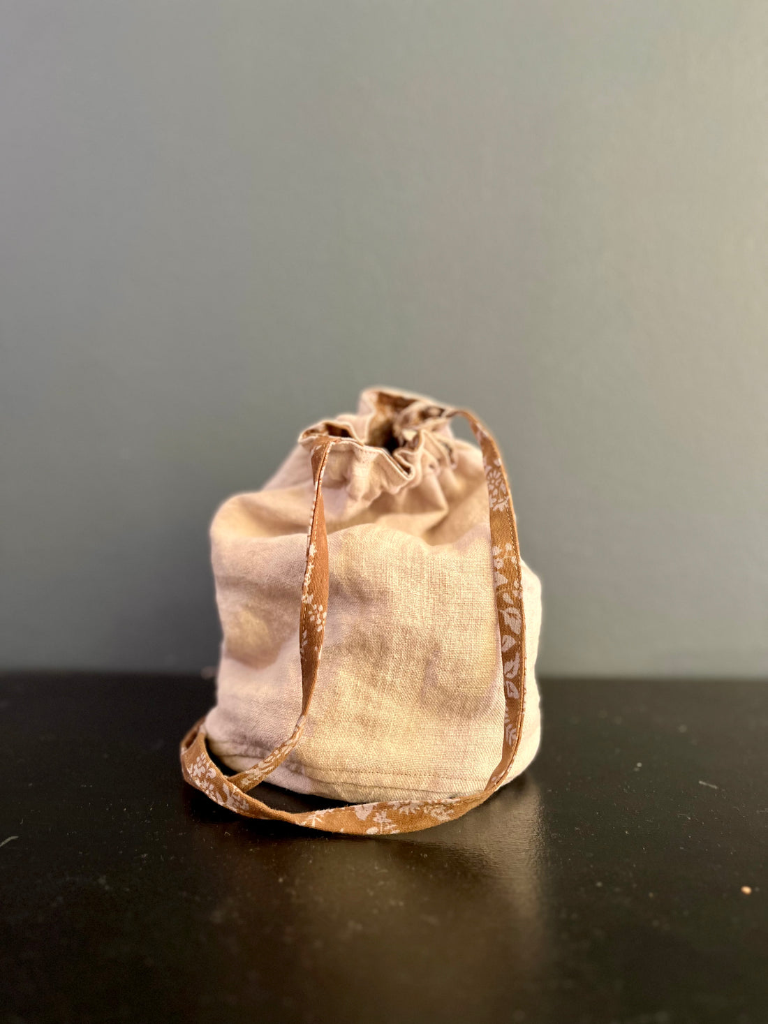 Cartera Lino Beige / Ocre