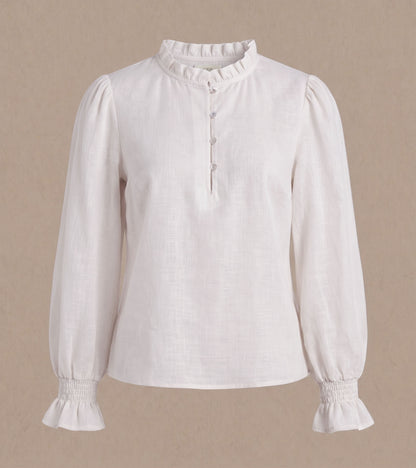 Blusa Malva Blanca LINO