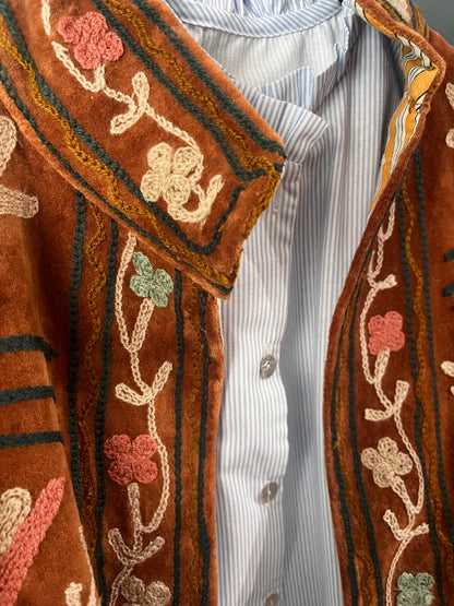 Chaqueta terciopelo Siena caramelo