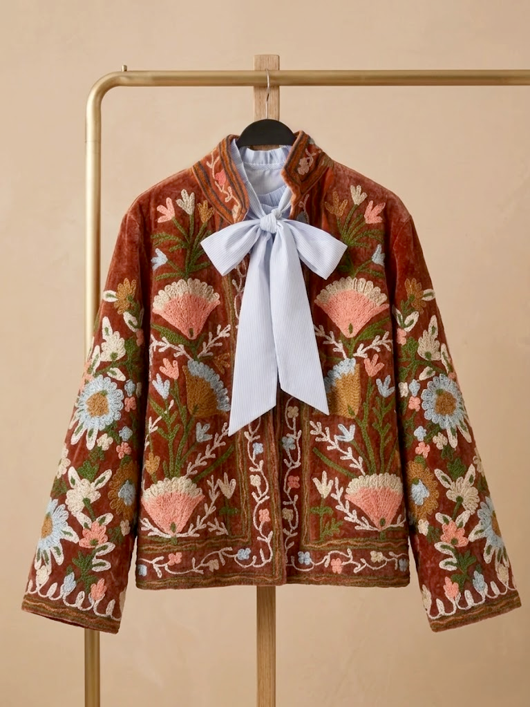 Chaqueta terciopelo Siena caramelo