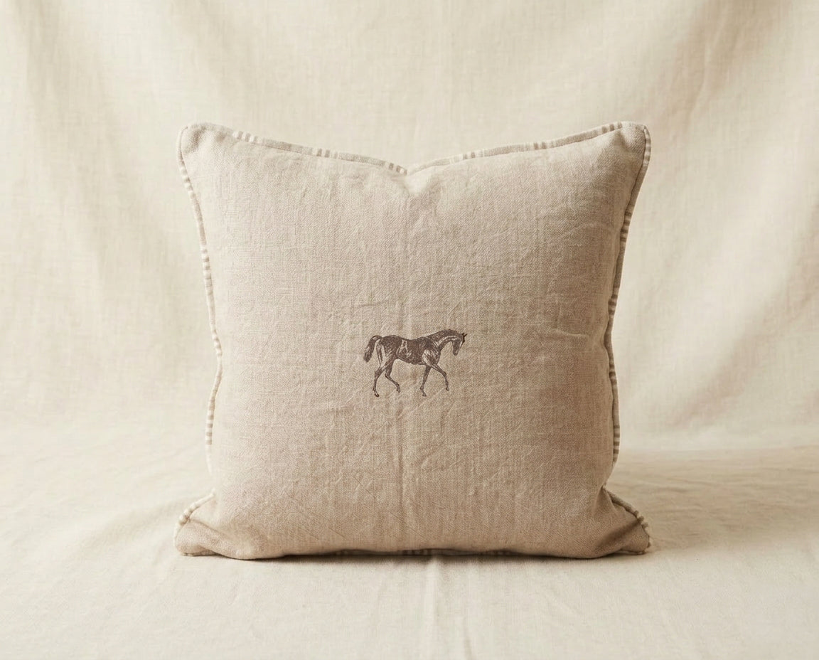 Funda de Lino Fuelle Rayas Beige