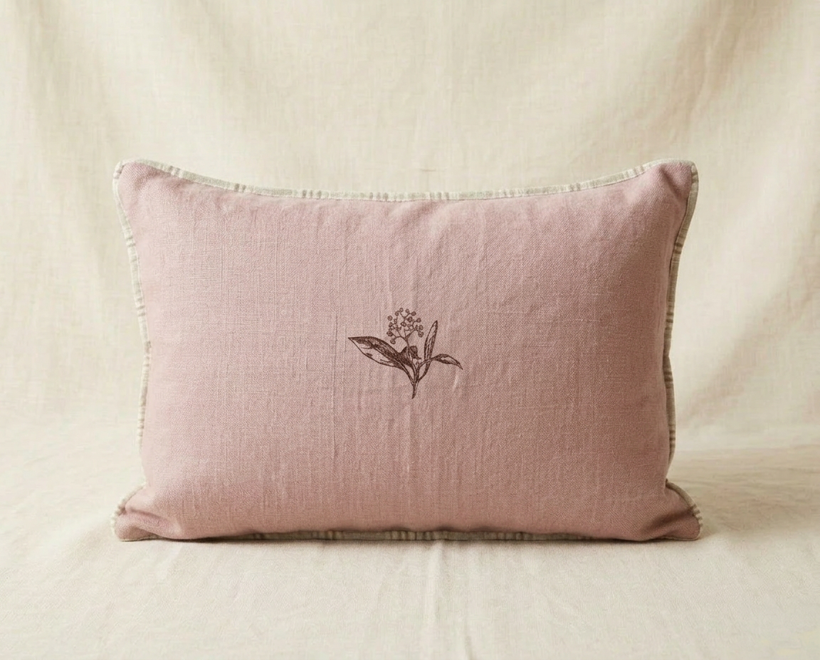 Funda de Lino Fuelle Rosado 60 x 40
