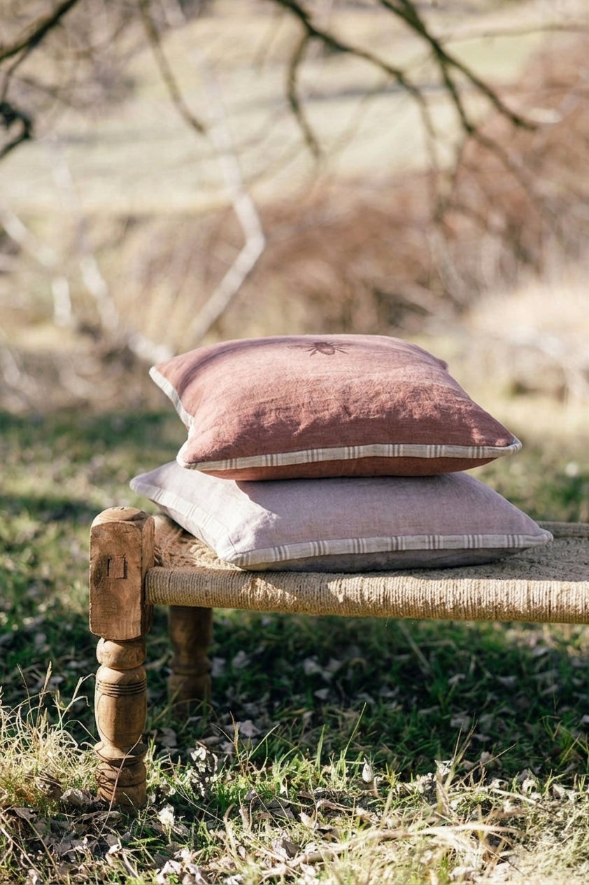 Funda de Lino Fuelle Rayas Marsala